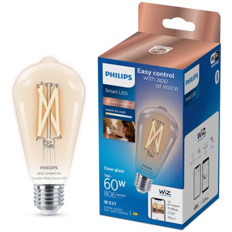 Philips Ampoule Intelligente Vintage E27 7W Dimmable