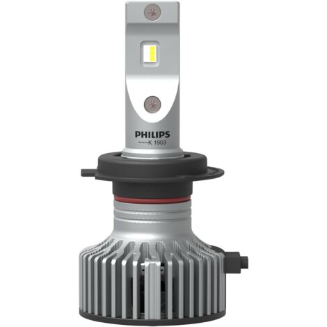 Philips – Ampoule LED H7 homologuée route – Lot de 2 pcs – +220% de luminosité – 5800K – Technologie SafeBeam pour conduite sans éblouissement