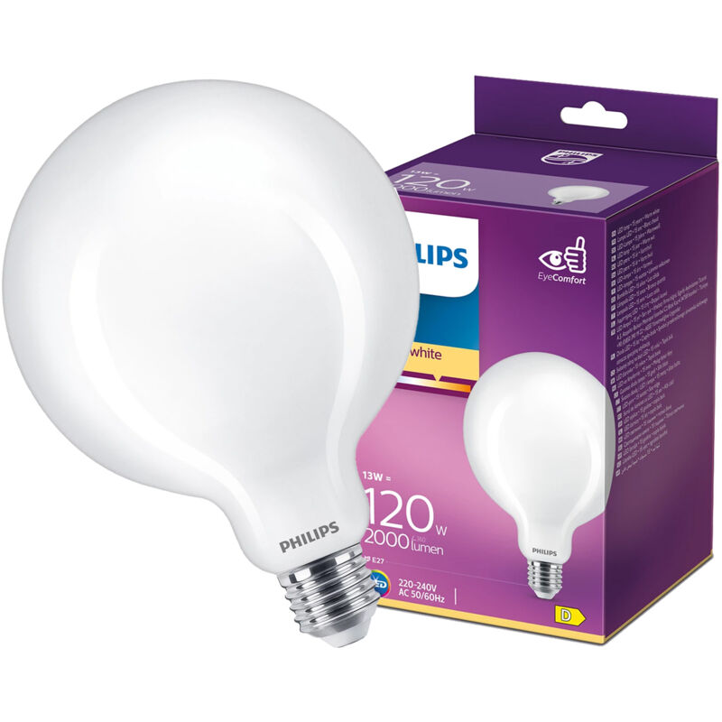 Ampoule Led E27 Globe Chaud Philips 'unité - vue 3