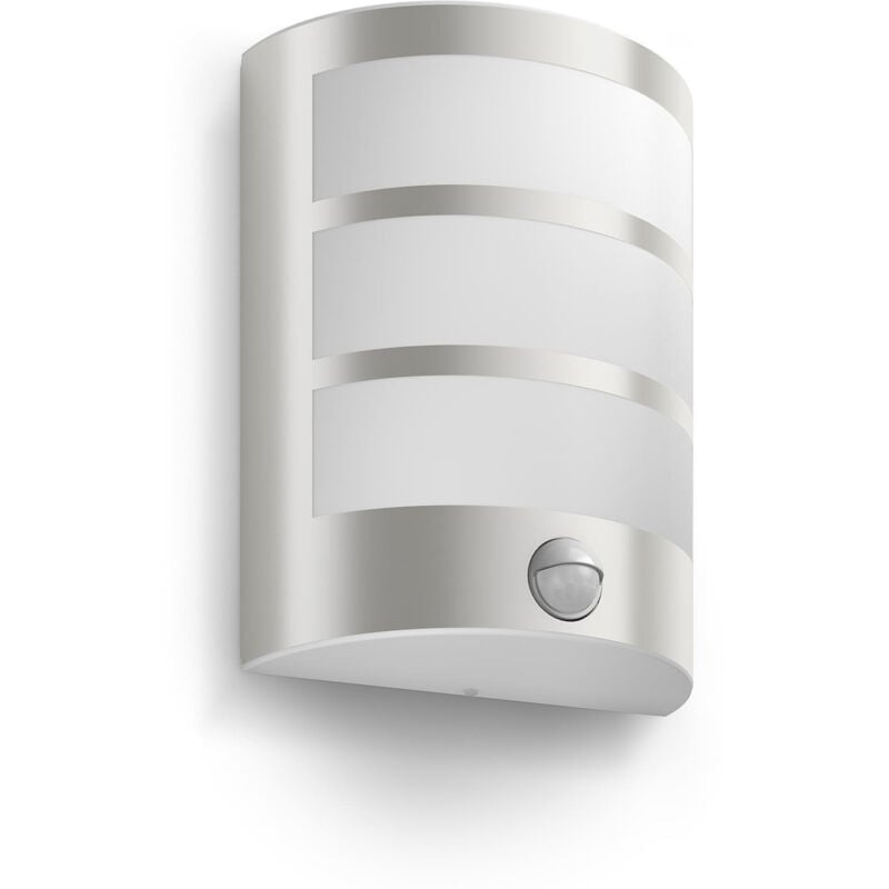 Philips - python Applique murale extérieure led Infrarouge 1x6W, 2700K, 21x17x10 - Inox
