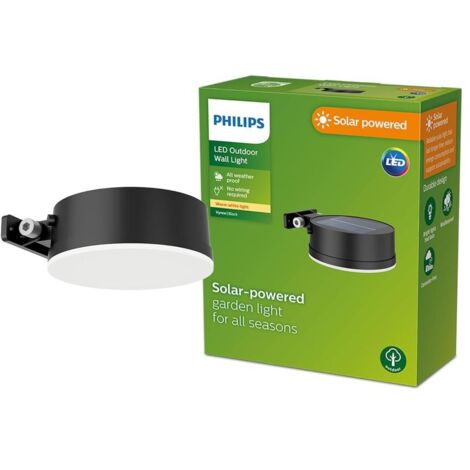 Philips applique vynce lampada solare a muro tonda 2700k 1,5w 200lm 26562200