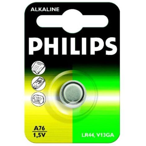 Philips Batteria a bottone LR 44 1.5 V 1 pz. Alcalina/manganese A76