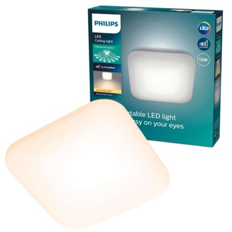 Philips Beleuchtung - LED-Leuchte 26x26 cm, 2700 K, 12 W, weiß 929003313201