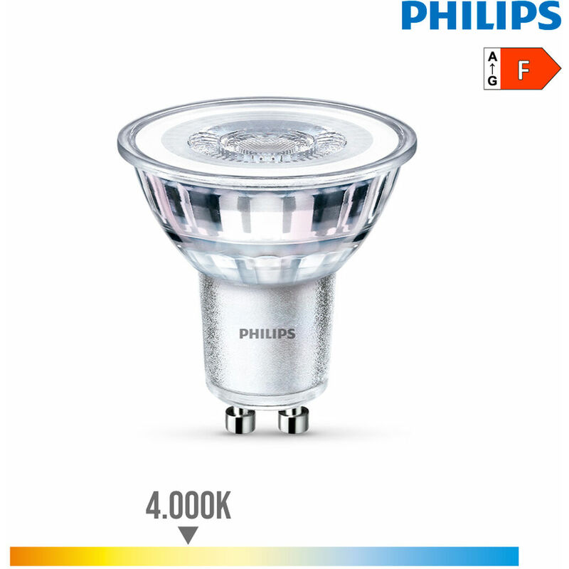 

Bombilla gu10 led 4,6w 390lm 4.000k luz dia - Philips