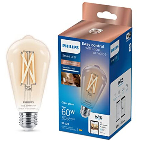 Philips Bombilla Inteligente Vintage E27 7W Regulable