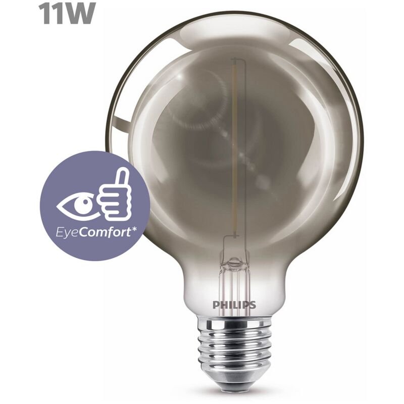 

Bombilla LED cristal 11W Globo E27 ahumada , no regulable - Philips