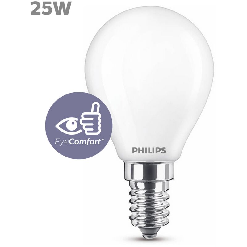 

Philips - Bombilla LED Cristal, 25W, E14, Mate, Luz Blanca Cálida, No Regulable