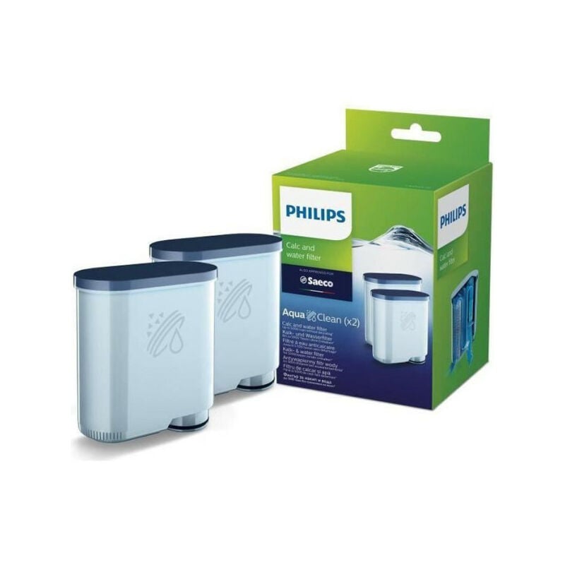 Philips - Cartouche de filtre CA6903/22 pour machine a café - Élimine naturellement le calcaire - Lot de 2 filtres