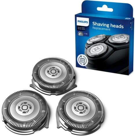 SJQKA Philips - Cabezales de afeitado, compatibles con afeitadoras Series 1000, 3000 y 5000, rendimiento óptimo, autoafilables, 3 cuchillas, SH30/50
