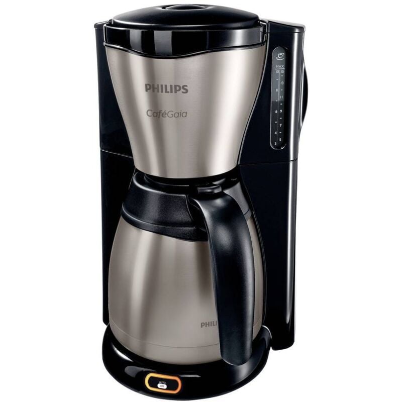 Philips - Café Gaia HD7548/20 Cafetière noir, acier inoxydable Nombre de tasse=15 verseuse thermofuge