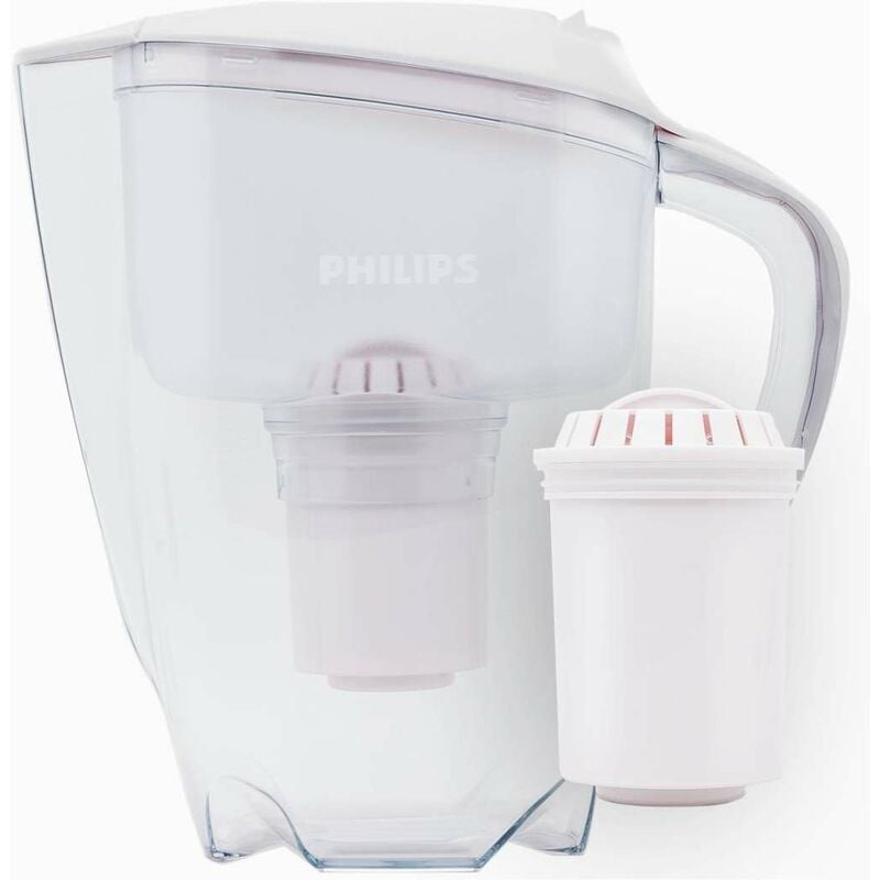 Carafes filtrantes - Carafe filtrante avec micro-filtration, 1500 ml, avec temporisateur, blanc/limpide AWP2920/10 - Philips