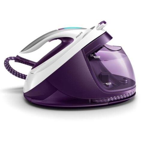 Philips – Centrale vapeur 7,5 bars – Débit vapeur 155 g/min – Pressing 520 g/min – Technologie OptimalTEMP pour repassage efficace - GC9660