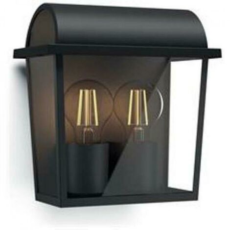 Philips consumer wall sconce vintage outdoor 2x42w attack e27 color black 915005308901 1723530pn