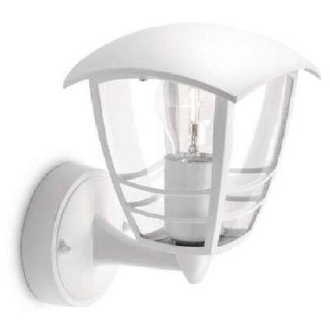 PHILIPS CREEK LAMPADA DA PARETE DA ESTERNO, LANTERNA UP, ALLUMINIO, BIANCO