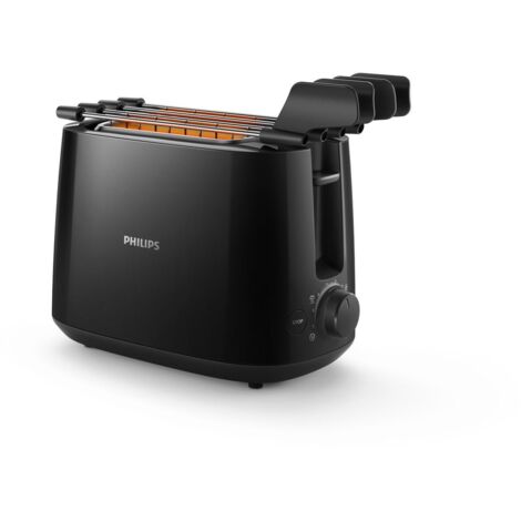 Philips Daily Collection HD2583/90 tostadora negra compacta