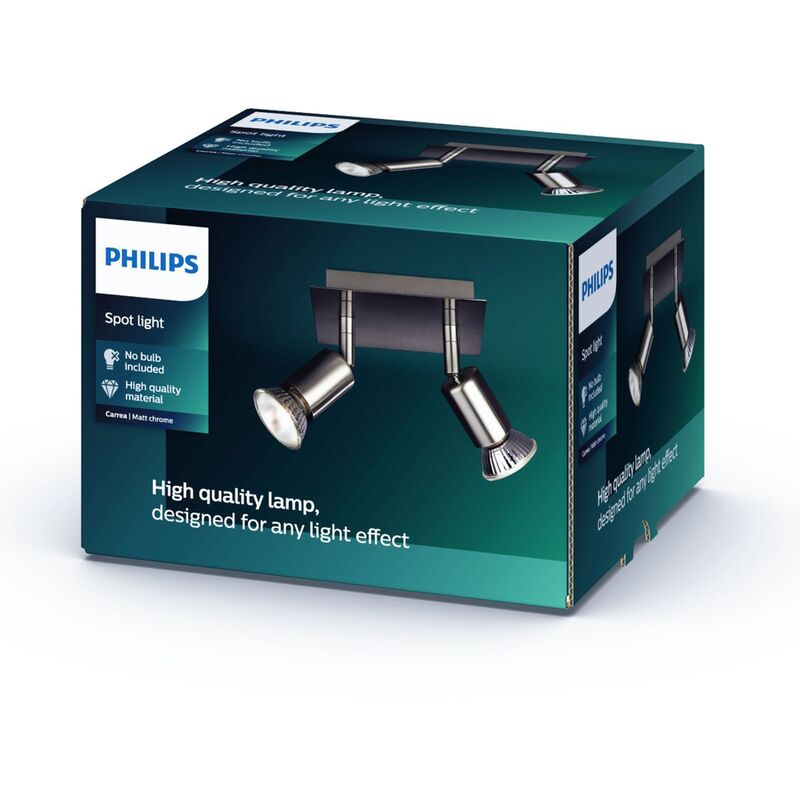 

Philips punto Carrea níquel 2xGU10 - Nickel