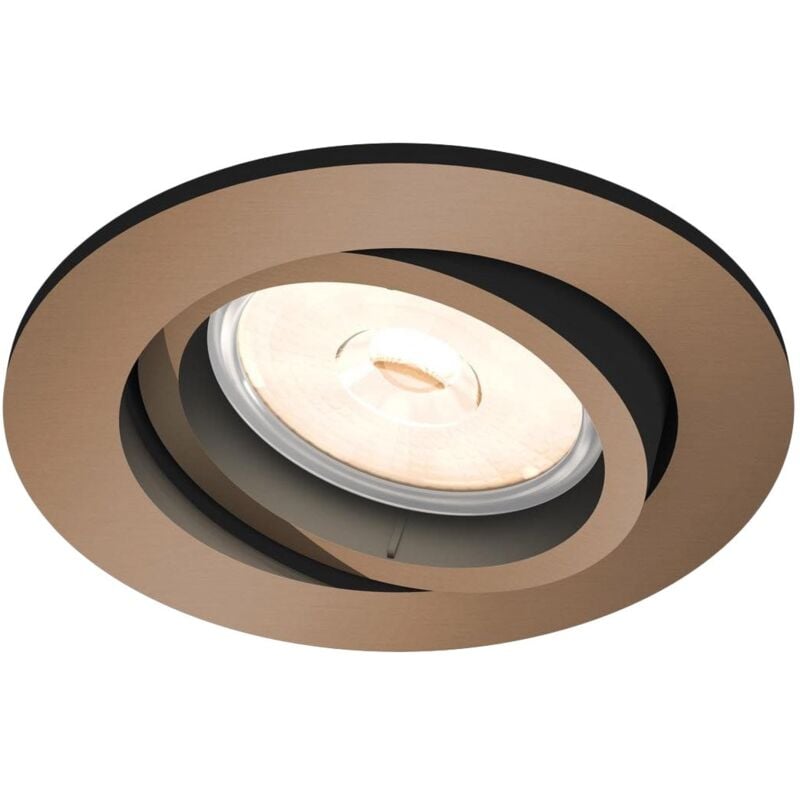 Efectoled - Faretto tondo philips donegal da incasso attacco gu10 ip20 rame - 5039105pn