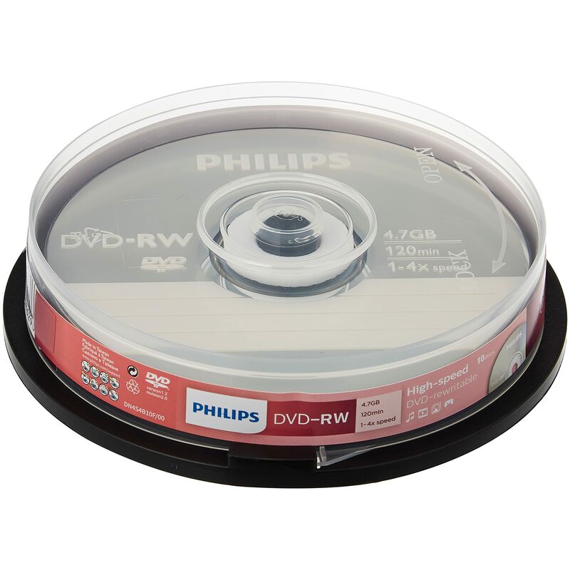 Image of Dvd-rw 4.7GB - Confezione da 10 - Philips