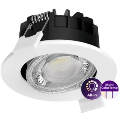 Philips Foco LED Ledinaire RS071B 6W 500lm 21x40D - 827 Luz muy Cálida  89mm - Recorte 68mm - IP20 - Regulable