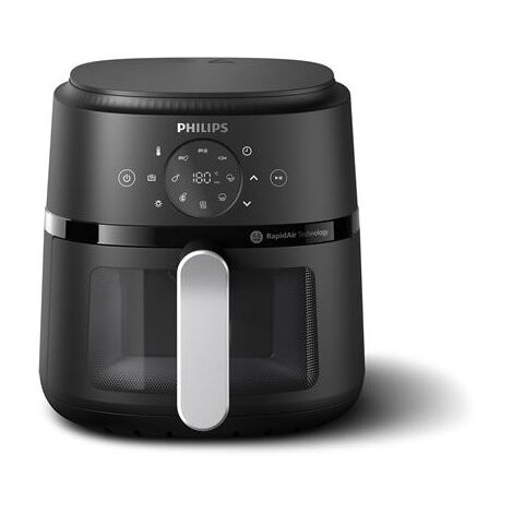 Philips – Friteuse sans huile 1300 W – Technologie Rapid Air – Capacité 4.1L – Cuisson saine et croustillante – Noir et gris