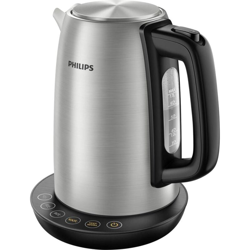 Philips - HD9359/90 Avance Bouilloire acier inoxydable, noir - acier inoxydable, noir