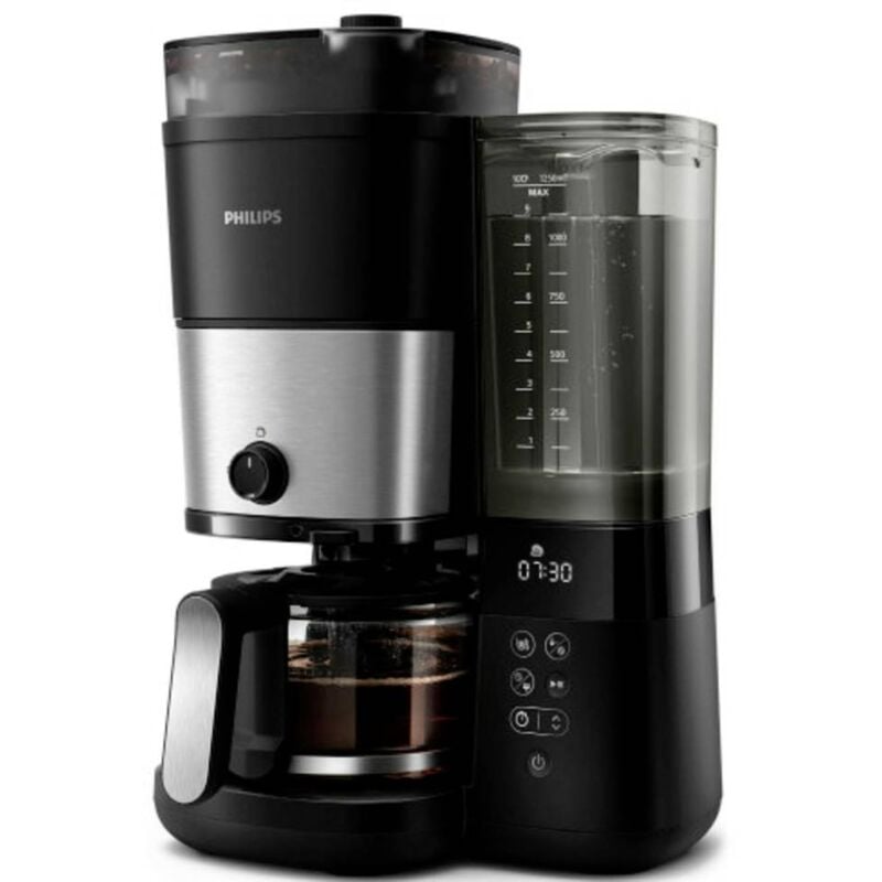 Image of HD7900/01 Macchina per il caffè Nero, Argento Capacità tazze=10 Con macina caffè, funzione timer, Funzione mant - Philips