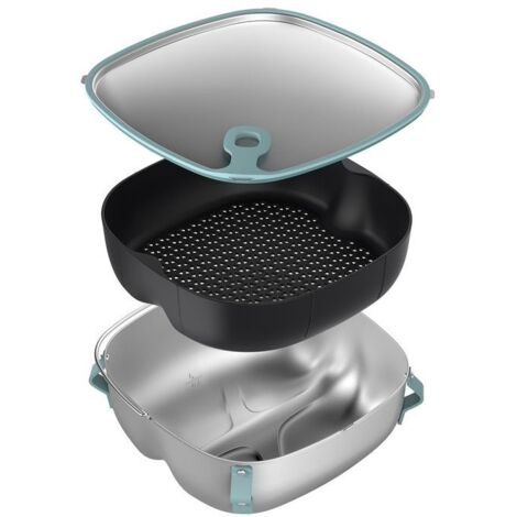 Philips HD9960-00 Set 2-in-1 per cottura a vapore e frittura Accessorio per Airfryer XXL da 8.3 litri