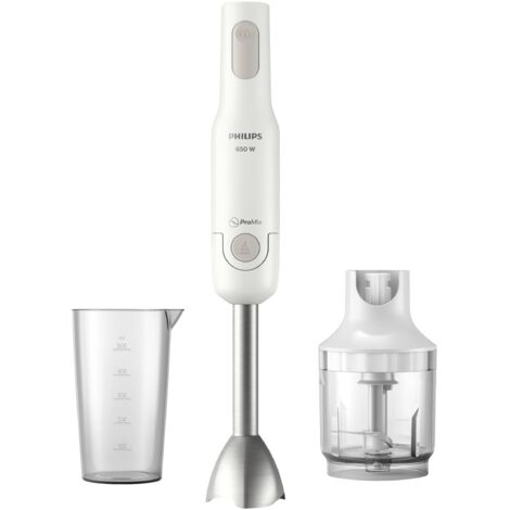 Philips Home HR2535/00 Mixeur plongeant 650 W avec blender, avec embout hâchoir gris, blanc D295292
