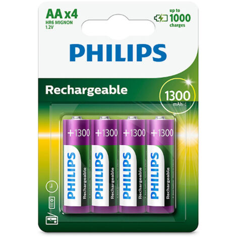 Philips HR6 Pile rechargeable LR6 (AA) NiMH 1300 mAh 1.2 V 4 pc(s) Y131763
