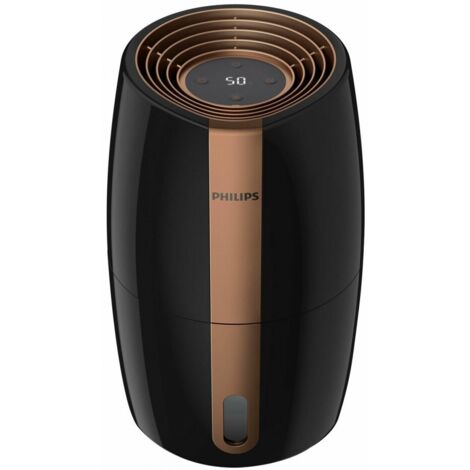 Philips HU2718/10 Luftbefeuchter 17 W Wassertankkapazität 2 l Für Räume bis zu 32 m² NanoCloud-Technologie Befeuchtungsleistung 200 ml/h Schwarz/Kupfer.