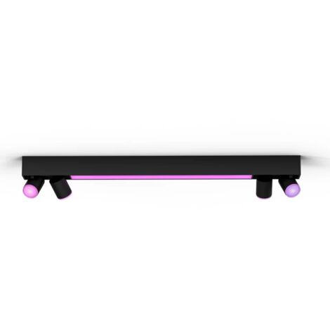 PHILIPS HUE CENTRIS 4 SPOTS LED, WHITE & COLOR AMBIANCE, DIMMABLE, 16 MILLIONS DE COULEURS, CONTRÔLABLE VIA APPLI, COMPATIBLE AL