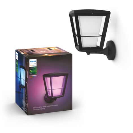 Philips Hue Econic LED Wandleuchte stehend schwarz