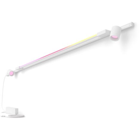 PHILIPS HUE Hue White and Color Ambiance Kit de base Perifo pour mur, droit (2 spots, 1 tube lumineux Gradient)