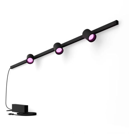 PHILIPS HUE Hue White and Color Ambiance Kit de base Perifo pour mur, droit (3 spots)