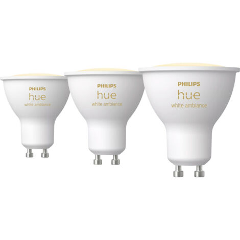 Philips hue intelligente led-glühbirnen gu10 3x4.2w 2200-6500k 3pcs - 23009500