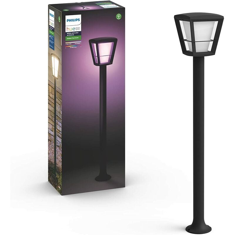 White and Color Ambiance ECONIC Potelet - Noir - Philips Hue