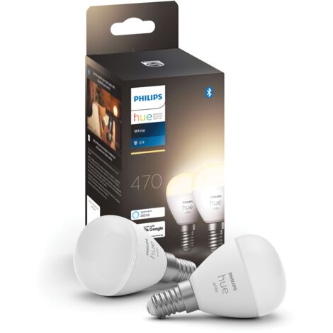 Philips Hue LED Lamp E14 2-Pack Set 5,7W 470lm White Luster