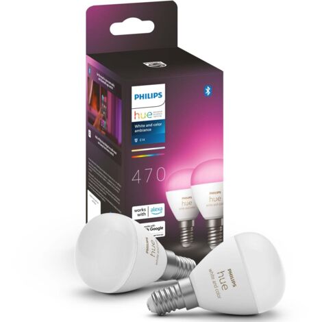 Philips Hue LED Luster E14 2er 5,1W 470lm White Color Amb. BT