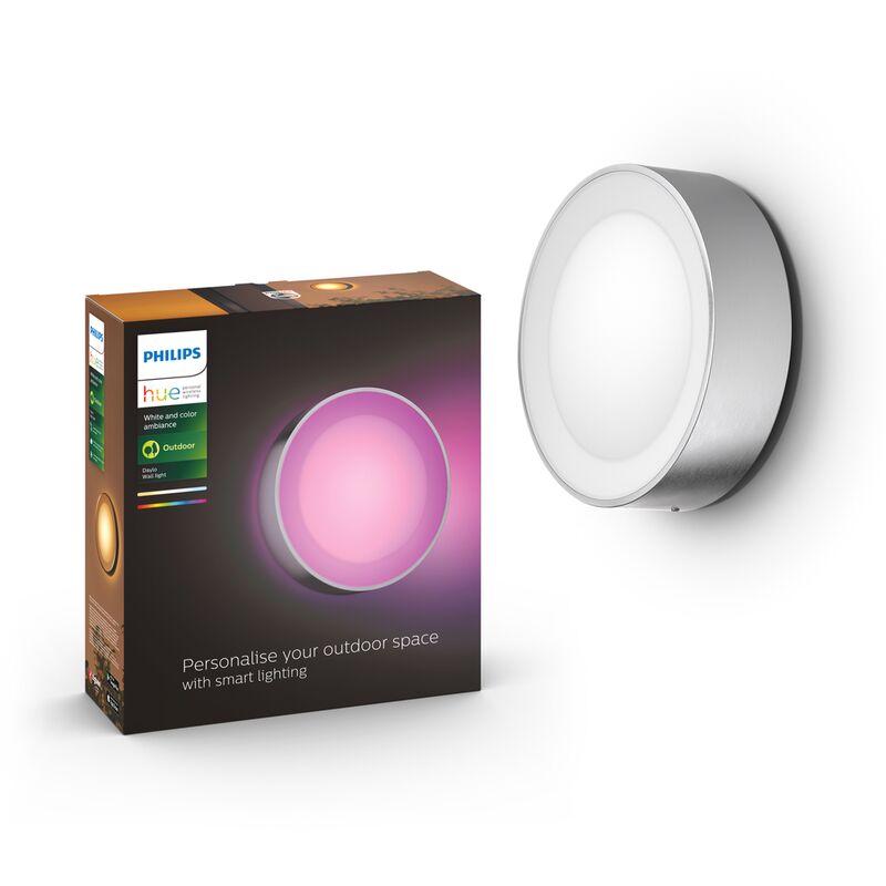 

– Lámpara inteligente, Hue Daylo, Aplique de Exteriores LED Inteligente, Luz Blanca y de Colores, Compatible con Alexa y Google Home, Color Negro