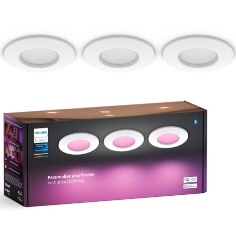 Philips hue Philips Hue Slim Recessed Spot white 90mm 3er Pack (929003712102)