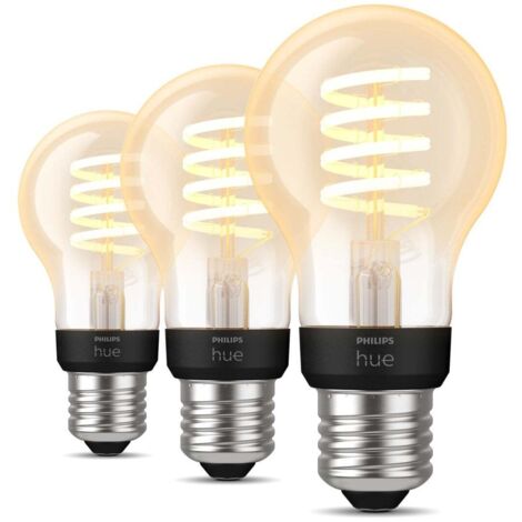 Philips hue Philips Hue White Ambiance E27 A60 Dreierpack Filament 550lm (929002477504)