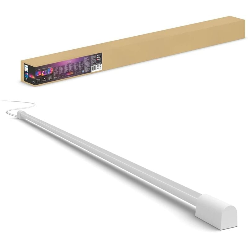 Philips Hue - Play Gradient Light Tube 125cm, Blanc, synchronisation de la lumière avec l'écran (nécessite Hue Sync Box - non fourni), fonctionne