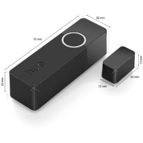 Philips Hue Secure, Sensori di Contatto, Installazione Wireless, Batteria Lunga Durata, Montaggio Facile, Nero