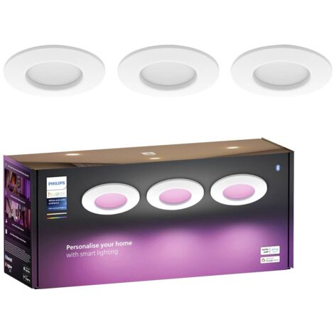 Philips Hue – Spot encastrable LED 24.9 W 750 lm – 929003712102 – Diamètre 170 mm – Compatible Google Home et Alexa – Éclairage intelligent - A960803