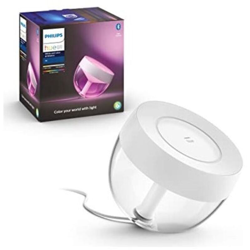 Philips Hue - White & Color Ambiance, Iris compatible Bluetooth, Blanc, fonctionne avec Alexa, Google Assistant et Apple Homekit