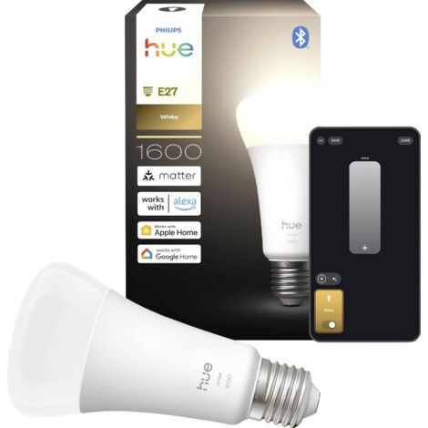 Philips Hue White A67 – Ampoule connectée E27 haute luminosité 1600 lm