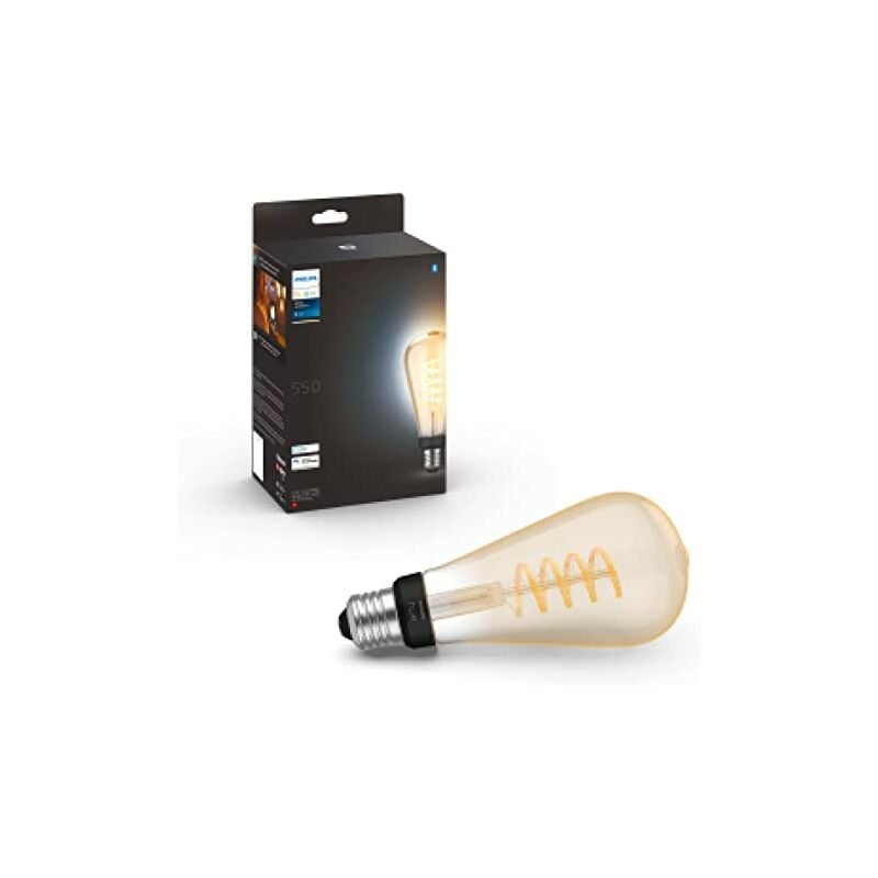 White Ambiance, ampoule led connectée E27 Filament ST64, compatible Bluetooth, fonctionne avec Alexa, Google Assistant et Apple Homekit - Philips Hue
