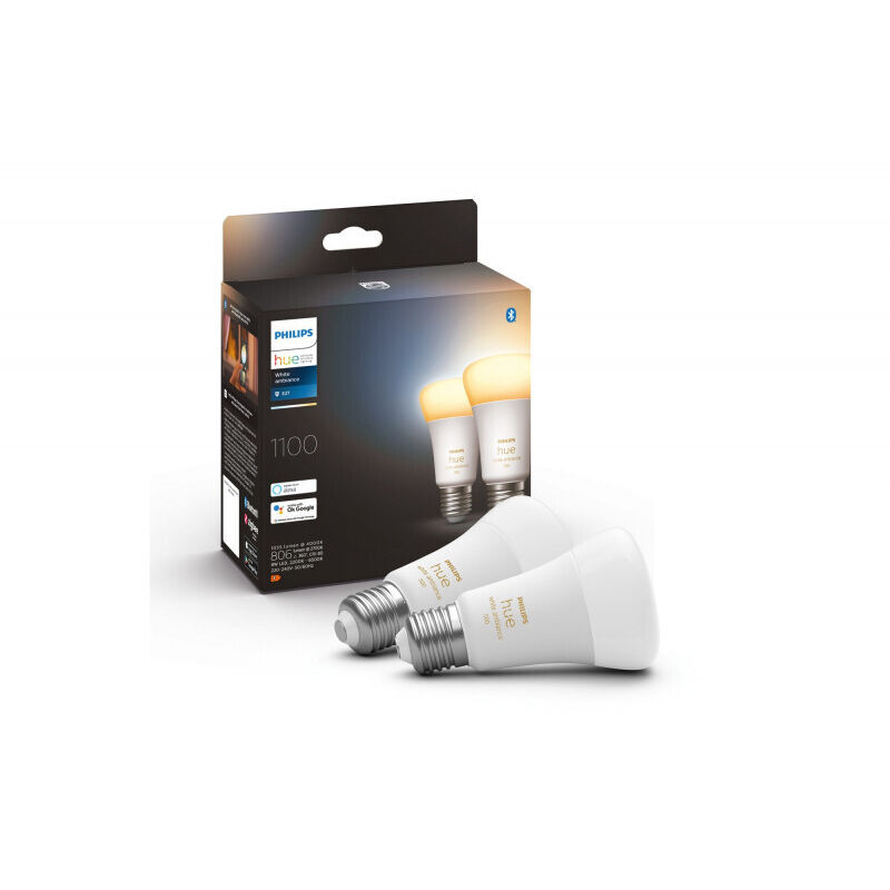 2 ampoules LED connectée Philips Hue IP20 GU10 1100lm - vue 2