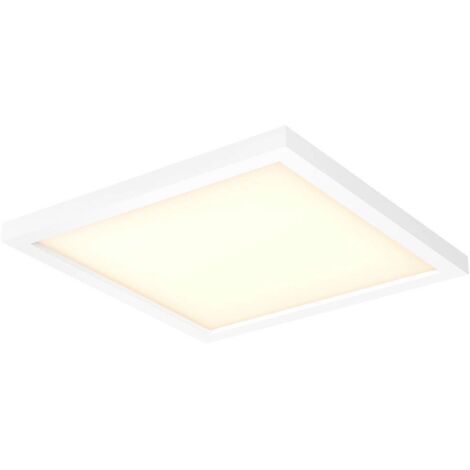 Philips Hue White Ambiance Aurelle, Plafoniera Led Smart, Bluetooh, Quadrata, Telecomando Dimmer Switch Incluso, Bianco, 46.5 W