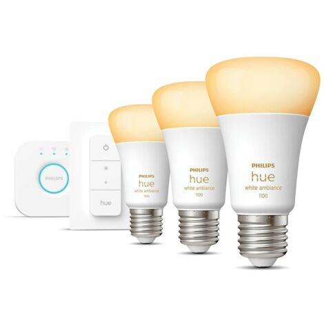 Philips Hue White Ambiance E27 Kit 3 Bombillas Conectadas Blanco